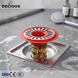 Couvercle de siphon de sol anti-odeur en laiton - Tuyau de vidange en <span class=keywords><strong>silicone</strong></span> anti-odeur avec répulsif anti-insectes, <span class=keywords><strong>bouchon</strong></span> de vidange pour lavabo de salle de bain/cuisine - Product Image 1