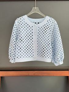 Nuovo Arrivo Primavera 2026: Set Elegante da Donna Stile M per Vacanze, 2 Pezzi con Cardigan Traforato e Abito a Canotta - Product Image 6