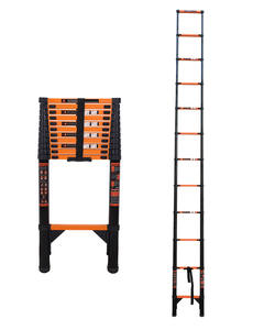 Échelle télescopique en acier au carbone réglable de haute qualité de 15,4 pieds, échelle pliable avec pédale antidérapante pour la construction - Product Image 1