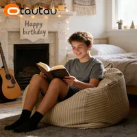 OTAUTAU Vente en gros OEM ODM Housse de pouf rustique inclinable personnalisée Dropshipping DD180 Housse uniquement sans rembourrage
