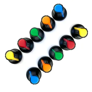 OKY0274-1电位计旋钮盖15*17*6毫米塑料旋钮彩色圆形塑料旋钮盖