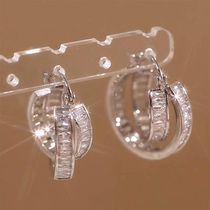 Orecchini a Doppio Cerchio per Donne, Eleganti Accessori per Orecchie da Indossare Quotidianamente - Product Image 5