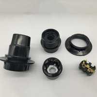 Venta directa de fábrica E14 baquelita autoblocante soporte de lámpara de medio diente enchufe de luz E14 baquelita