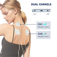 Appareil de massage TENS EMS professionnel 4 en 1 à grand écran pour soins féminins, intensité réglable, double canal, conception filaire pour la maison