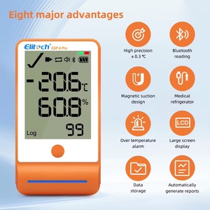 Enregistreur de température et d'humidité à grand écran EU GSP-6Pro, moniteur de chaîne du froid pour pharmacie, thermomètre - Product Image 2