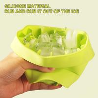 Moule à glaçons 2 en 1 avec couvercle Moule à glaçons rétractable Moule à glaçons en silicone pliable Boîte de rangement pour seau à glace