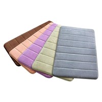 Tapis de douche en microfibre rayé super absorbant de luxe, fabriqué à la machine, avec support en PVC, confortable pour baignoire et douche, tailles personnalisables