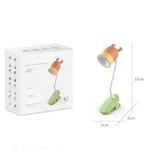 Cute Deer Bear Colorful Shape Desktop Reading Book Clip Light Desk Night Lamp For Children