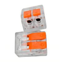 Connecteur de câblage compact à levier double port LT-412, 1 entrée 1 sortie, corps transparent en PC pour boîtier de commutation et joint de câble