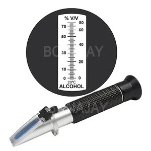 BJ-HT511VATC Portable Alcohol Refractometer 0-60% for Wine Ethanol Concentration Testing Meter Handheld Grape & Alcohol Wine