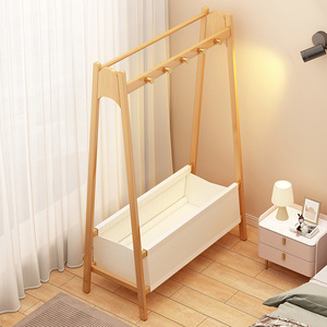 Bamboo Coat <b>Rack</b> Floor Standing <b>Clothes</b> Organizer With Storage Shelf For Bedroom Indoor Use - Product Image 2