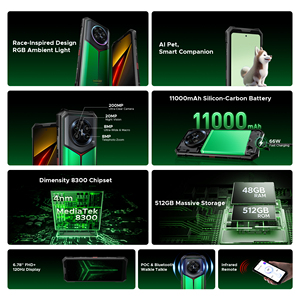 DOOGEE V50 5G โทรศัพท์มือถือสำหรับใช้งานกลางแจ้ง ทนทาน ใช้ชิปเซ็ต Dimensity 8300 หน่วยความจำ 16GB+512GB รองรับ NFC ไฟ RGB Ambient Light ชาร์จเร็ว 66W แบตเตอรี่ขนาดใหญ่ 11000mAh - Product Image 4