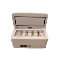 Mini-réfrigérateur de voyage numérique 12 flacons 3ml pour peptides, boîte de rangement 10400mAh pour flacons d'insuline, organisateur de peptides pour bureau et voiture