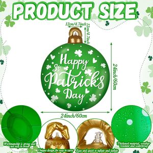St Patrick's Day PVC Inflatable Ball 60Cm Clover Design Outdoor Yard Decorations Holiday Party Supplies - Product Image 2