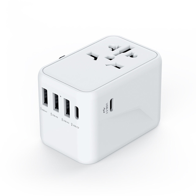 Universal Travel Adapter Wall Socket PD45W Quick Charger USB Type C Travel Adapter Universal International Travel Power Adapter