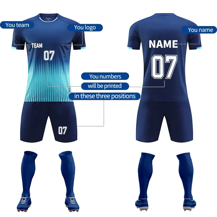 Venta al por mayor camisetas de fútbol ropa de fútbol 100% poliéster uniforme de fútbol para hombres camiseta de fútbol uniforme de fútbol camiseta de fútbol