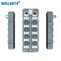 WELLAUTO AUCP 4A0B-E IO-LINK Master Modbus-TCP S7-TCP 4 Fuente de Alimentación Configurable Clase A/B 24 VDC IP67 Carcasa Metálica