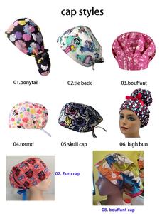 Cappelli da Infermiera con Coda di Cavallo, Fodera in Raso, Logo Personalizzato, Chiusura con Laccetti e Bottoni per Uso Ospedaliero - Product Image 5