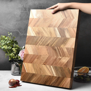 Planche à découper en <span class=keywords><strong>bois</strong></span> d'acacia avec gravure LOGO Extra Large Bloc Rectangulaire Split Épais Légumes Viande Facile à Nettoyer - Product Image 2