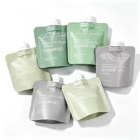 Pochette souple mate personnalisée OEM de 50 ml et 100 ml avec bec verseur pour emballage de shampoing, après-shampoing et liquides de douche