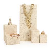 Présentoirs à bijoux en carton gypse Sundo, présentoirs en pierre de gesso, présentoirs de comptoir pour colliers et boucles d'oreilles, vitrine en verre pour magasins de bijoux