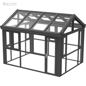 Fuson Offres Spéciales modulaire préfabriqué quatre saisons <span class=keywords><strong>solarium</strong></span> creux <span class=keywords><strong>Sun</strong></span> House en aluminium solution de <span class=keywords><strong>solarium</strong></span> véranda en verre - Product Image 3