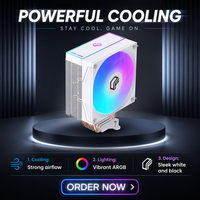 Refroidisseur d'air pour processeur de bureau LOVINGCOOL, ventilateur de 12 cm, dissipateur thermique pour boîtiers d'ordinateurs de poste de travail, mise à niveau, expédition rapide, en stock, vente en gros