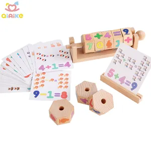 Matemáticas número mágico bloque de madera juguete matemático ortografía juego de palabras maeching