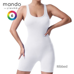 จั๊มสูทผ้า10% สแปนเด็กซ์ของผู้หญิงสำหรับเล่นโยคะผ้าไนลอนแบบไร้ตะเข็บสายสแปนเด็กซ์90% - Product Image 4