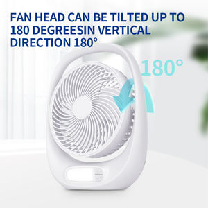 Vente en gros d'un nouveau design mini ventilateurs <span class=keywords><strong>de</strong></span> <span class=keywords><strong>table</strong></span> rechargeables portables réglables électriques <span class=keywords><strong>à</strong></span> batterie rotative avec veilleuse - Product Image 6