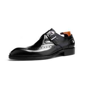 F64-KH6 2022 nuove <span class=keywords><strong>eleganti</strong></span> <span class=keywords><strong>scarpe</strong></span> da <span class=keywords><strong>uomo</strong></span> in pelle con cinturino da monaco fatto a mano classico - Product Image 5