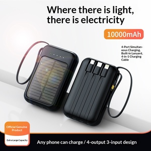 Outdoor Ultra-thin Portable Solar Power Bank <strong>External</strong> Battery Built-in <strong>Cable</strong> 20000mAh/10000mAh/6000mAh High Capacity 22.5W - Product Image 4