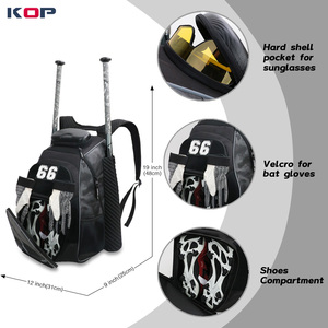 Zaino KOP Black Camo personalizzabile con logo, grande capacità, per mazze da softball e baseball, con 2 scomparti per mazze, per giocatori di squadra - Product Image 2