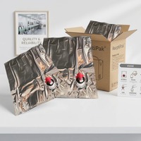 Sac aseptique 2L Bag in Box (BIB) pour café, vin, boissons, vin rouge, valve papillon, boîte couleur