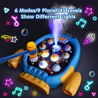 Интерактивная развивающая игра-головоломка Space Whack с подсветкой и эффектами распыления, 6 режимов, 45 уровней, для детей от 3 лет
