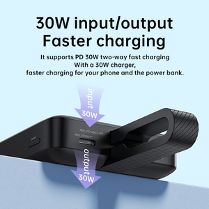 MCP-1 15W Magnetic Wireless Charging Power Bank With PD30W Fast <b>Cable</b> 10000mAh MCP-1 Magnetic Wireless Charging Power Bank MCP-1 - Product Image 2