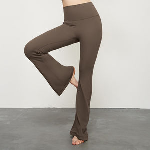 MEISU-Pantalones acampanados transpirables con logotipo personalizado para mujer, leggings de baile con parte inferior de campana - Product Image 4