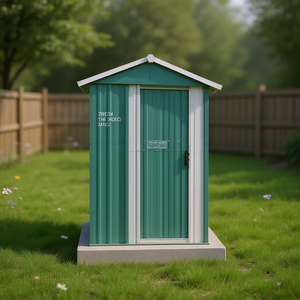 โรงเก็บของในสวนเหล็กชุบสังกะสีสีเขียว รุ่น D0100H5P3UJ ขนาด 49.6x38.4x69.7 นิ้ว โซลูชั่นการจัดเก็บ - Product Image 2