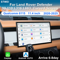 STWEI pour Land Rover Defender 2020-2025, autoradio multimédia Android 14 de 11,4 pouces, écran incurvé haute définition, Carplay