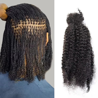 Cheveux humains chinois afro crépus en vrac, pré-étirés, double trame, faciles à installer, de haute qualité, les plus vendus