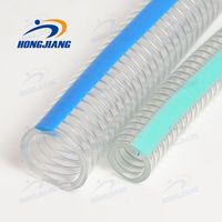 Tuyau de drainage d'aspiration industriel et agricole résistant à la chaleur, antistatique, en PVC composite avec fibre d'acier, tuyau tressé en PVC