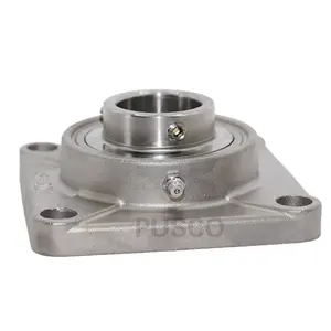PUSCO Stainless Steel Duty Four-Bolt Flange Units Housing SUCF207 SUC207 SF207 Pillow Block Bearing SF207