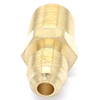 Filetage évasé SAE 7/16 "-20 UNF à 1/4" NPT Tube d'ajustement mâle O.D 1/4 "laiton hexagonal SAE 45 degrés connecteurs de raccord de tuyau 1000PSI