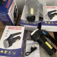 Lampe de poche rechargeable Lampe flash LED COB + XPE Lanterne torche d'urgence 4 modes d'éclairage Lumière de camping Mini lampe de poche LED