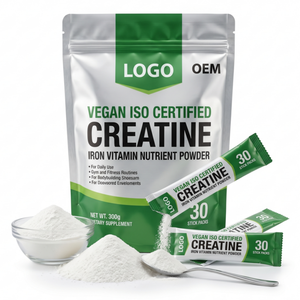 Poudre de créatine, fer et vitamines végétaliennes certifiées ISO en gros, marque privée, pour la <span class=keywords><strong>musculation</strong></span>, la gym et le fitness des adultes, boisson quotidienne - Product Image 1