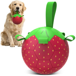 KINYU PU çevre dostu katı desen köpek interaktif top açık egzersiz ve sıkıntı kabartma için oyuncak Tugging - Product Image 1