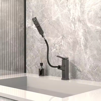 Robinet de salle de bain en laiton et céramique traditionnel à alimentation hydraulique avec affichage numérique LED de la température, robinet intelligent pour lavabo