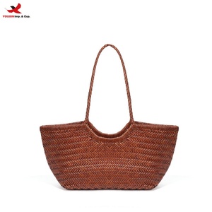 Bolsos de Hombro de Lujo de Gran Capacidad, Bolso Tote Vintage Tejido, Bolso de Mano de Gran Capacidad para Mujer, RTS, Pedido Mixto al por Mayor - Product Image 1