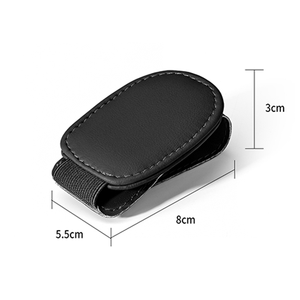 Mehrzweck-Autozubehör Sonnenblende Aufbewahrung sclip PU-Leder-Sonnenbrille halter für Auto brillen Visier Organizer - Product Image 6