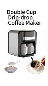 Nouveau 2024 Offre Spéciale double tasse en plastique numérique automatique espresso italien turc goutte à goutte cafetières machine à café électrique - Product Image 6